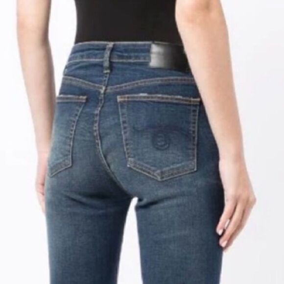 R13 Alison Skinny Cropped Jeans- Color Parker- Size 25 - Picture 8 of 16